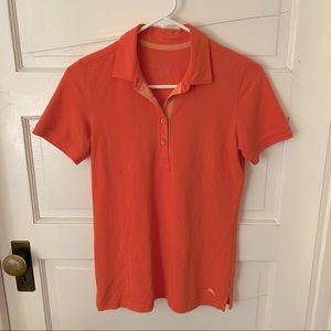 Tommy Bahama Polo T-Shirt Women's Island Zone Burnt Coral Orange Extra Small